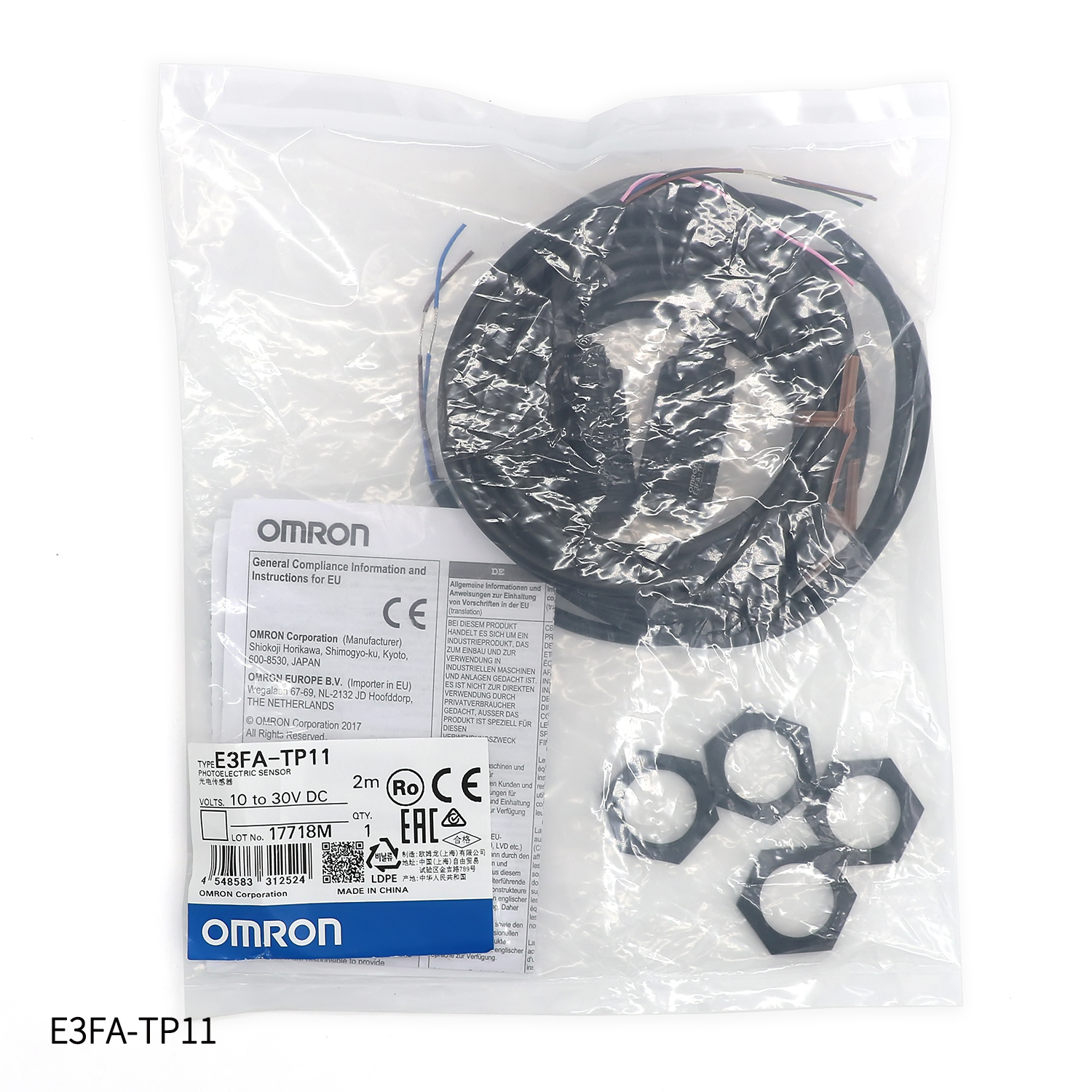 OMRON 欧姆龙 AC/DC自由电源型光电传感器 E3JK-RR12-C-ZH OMS