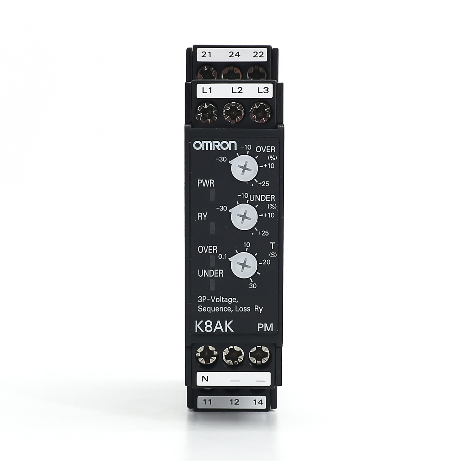 OMRON 欧姆龙 单相过欠电压继电器 K8AK-VW2 24VAC/DC