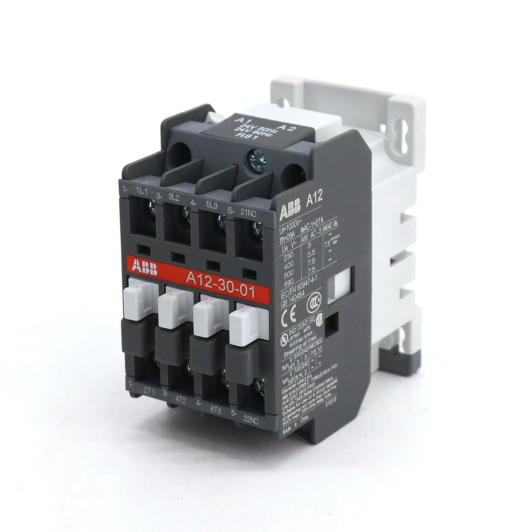 ABB A系列接触器 A12-30-01*220-230V 50Hz/230-240V 60Hz
