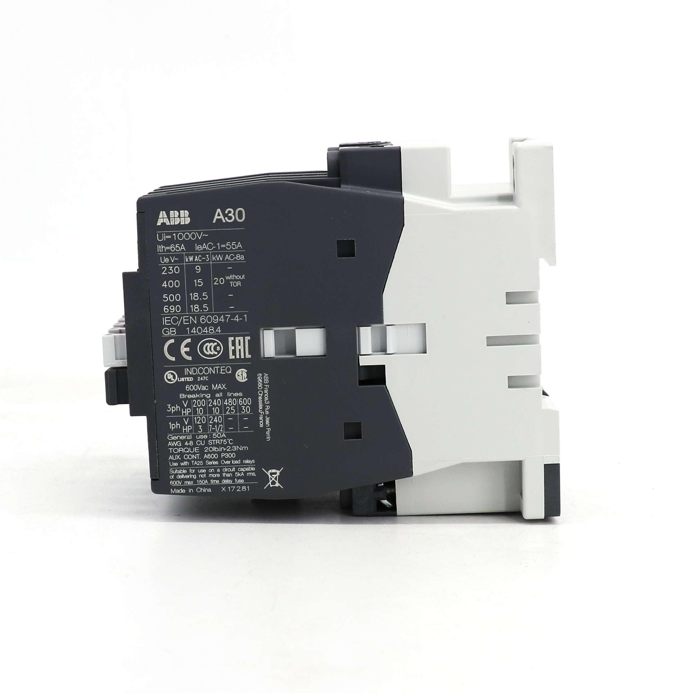 ABB A26-30-10*110V 50Hz/110-120V 60Hz