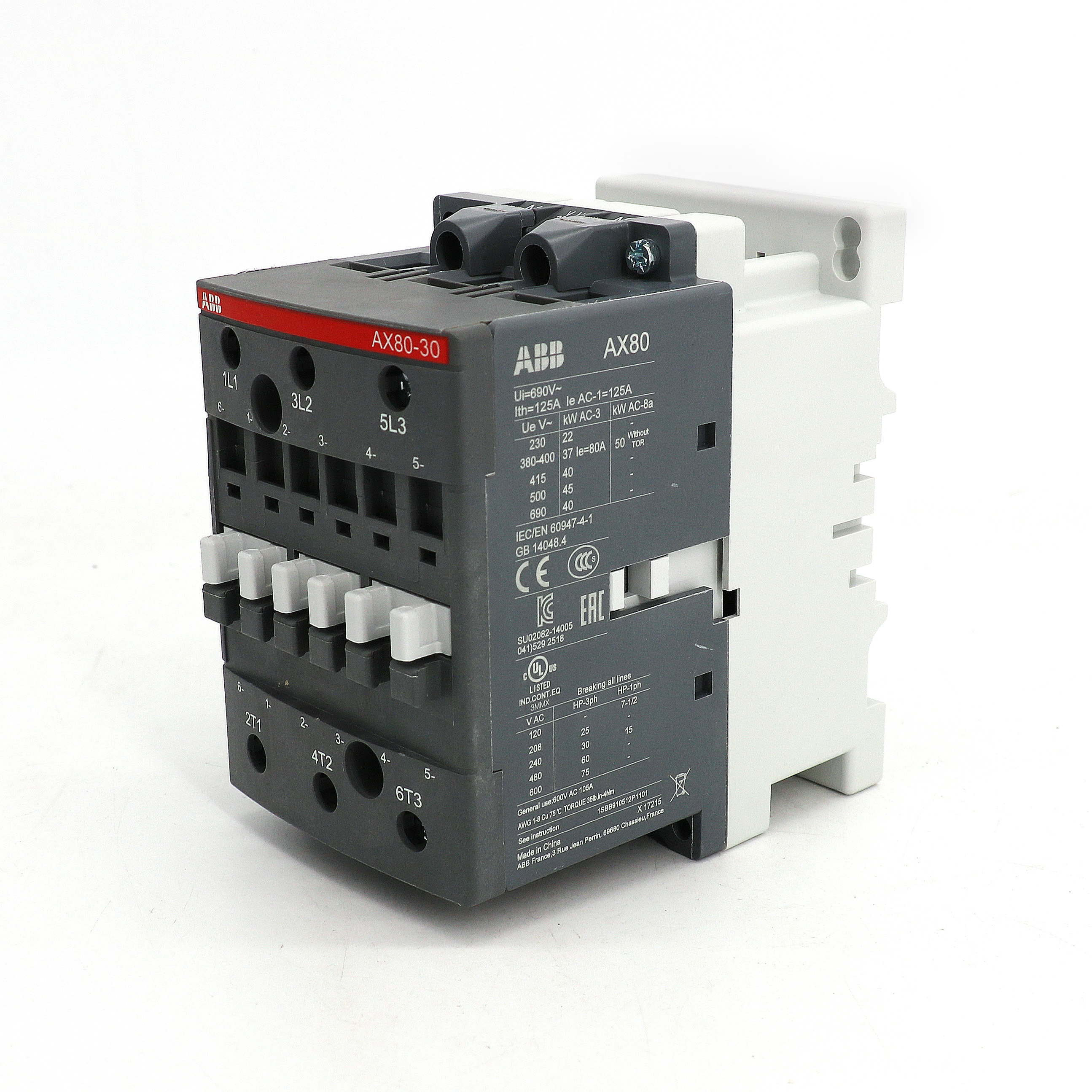 ABB 交流接触器 AX80-30-11-80*220-230V50Hz/230-240V60Hz