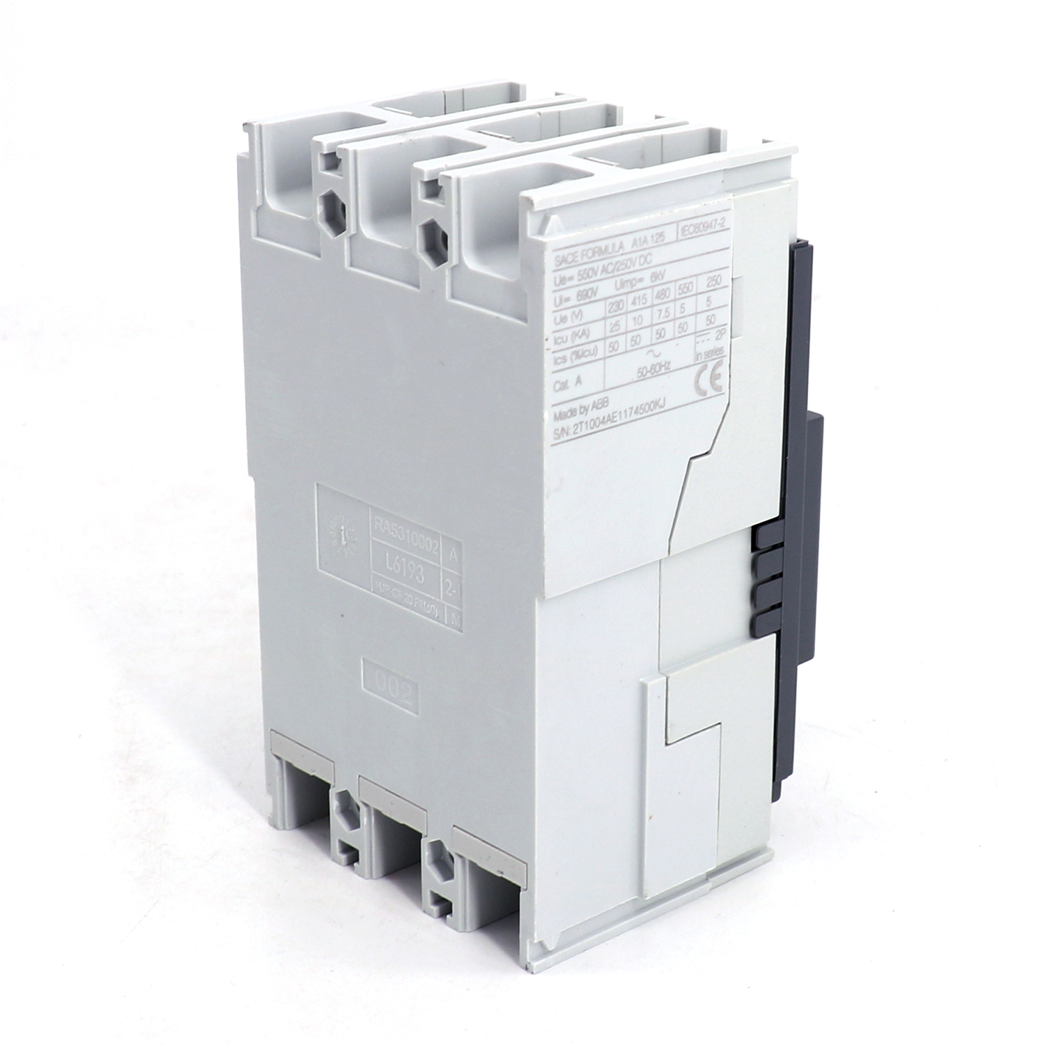 ABB Formula塑壳断路器 A1A125 TMF40/400 FF 3P