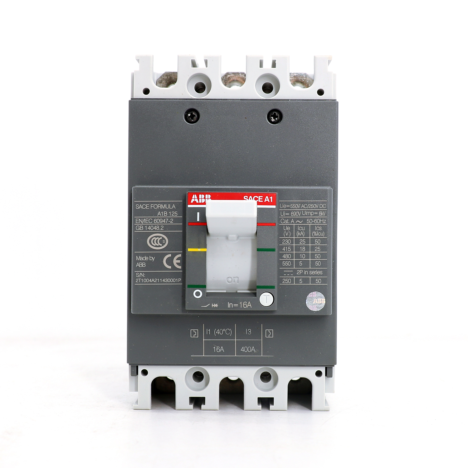 ABB Formula塑壳断路器 A1B125 TMF63/630 FF 4P+RCD