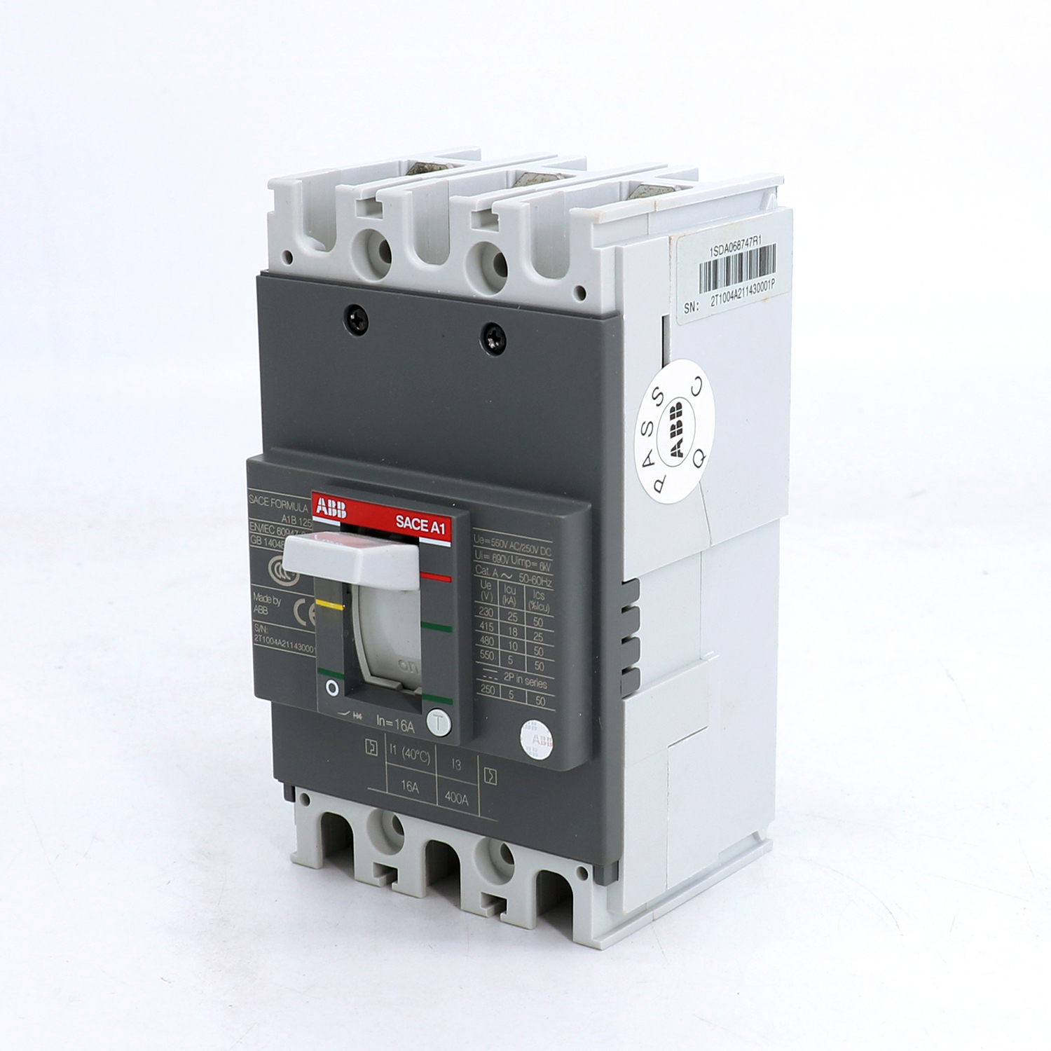 ABB Formula塑壳断路器 A1B125 TMF63/630 FF 4P+RCD