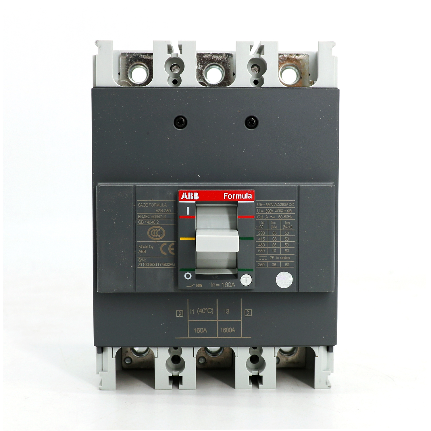 ABB Formula塑壳断路器 A2N250 TMF200/2000 FF 3P