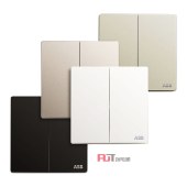 ABB 开关插座 轩致系列 星空黑 二位中标二三极插座 10A AF205-885