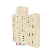 ABB 插排 6位五孔带3USB(3A输出）带总控带灯10A AF608-PG